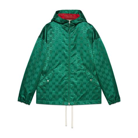 green gucci raincoat